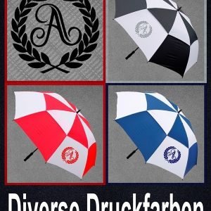 Regenschirm Monogramm Lorbeerkranz