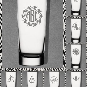 Gläser Longdrink- Wasser Monogramm
