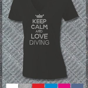 Shirt Damen Elfen & Helden Keep Calm and Love Diving Krone