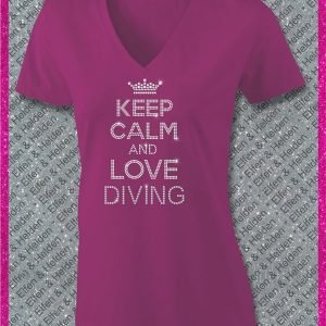 Shirt Damen Elfen & Helden Keep Calm and Love Diving Krone