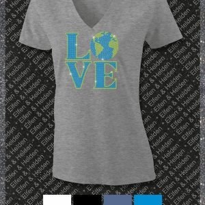Shirt Damen Elfen & Helden Love the World Halbarm