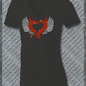 Shirt Damen Elfen & Helden Teufelsherzchen Halbarm