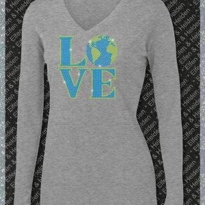Shirt Damen Elfen & Helden Love the World Langarm