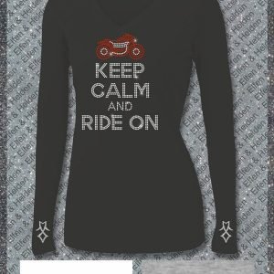 Shirt Damen Elfen & Helden Keep Calm and Ride on Langarm
