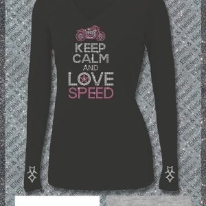 Shirt Damen Elfen & Helden Keep Calm and Love Speed Halbarm