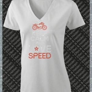 Shirt Damen Elfen & Helden Keep Calm and Love Speed Halbarm