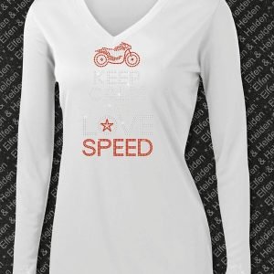 Shirt Damen Elfen & Helden Keep Calm and Love Speed Langarm