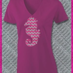 Shirt Damen Elfen & Helden Seepferd Chevron