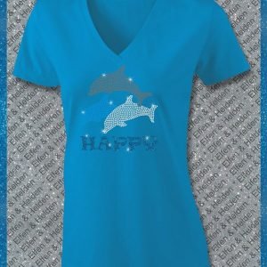 Shirt Damen Elfen & Helden Delphin Happy